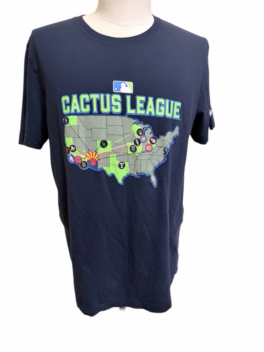 New era medium MLB Cactus League Navy Graphic T-Shirt